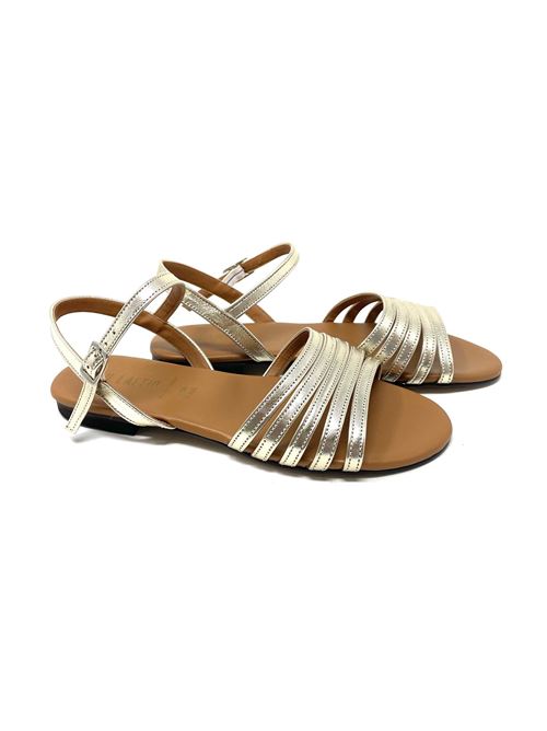 Sandalo donna con fascette IL LACCIO | G10023LAMINATOPLATINO
